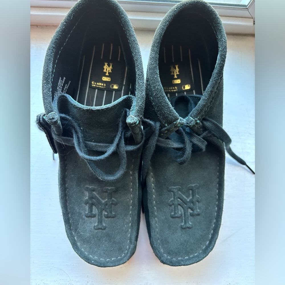 Ronnie Fieg Kith Clarks X New York Mets MLB Wallabee Dark Green Mens Size 7